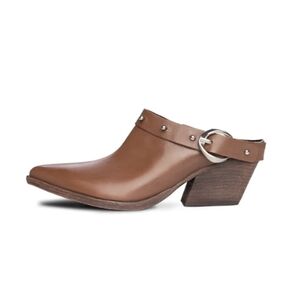 Golo Woody Brown‎ Leather Studded Women's Shoes In Cognac Size 9